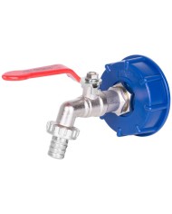 Sada Strend Pro, MOSADZNÝ ventil 1/2" (Zn redukcia 3/4") + plastová redukcia 60 mm + výpust 3/4" , na IBC nádrž,