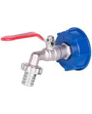 Sada Strend Pro, MOSADZNÝ ventil 3/4" + plastová redukcia 60 mm + výpust 1", na IBC nádrž,