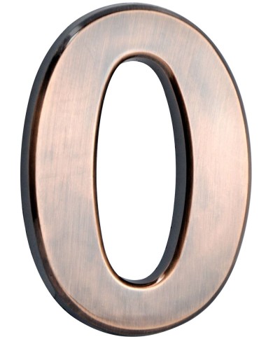 Číslo MagicHome "0" domové, s lepiacou páskou, bronzové, popisné, 70x100 mm, ABS