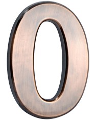 Číslo MagicHome "0" domové, s lepiacou páskou, bronzové, popisné, 70x100 mm, ABS