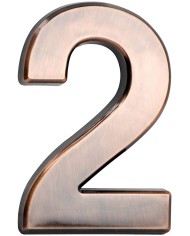 Číslo MagicHome "2" domové, s lepiacou páskou, bronzové, popisné, 70x100 mm, ABS