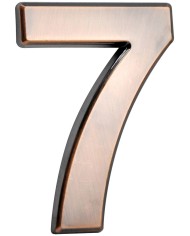 Číslo MagicHome "7" domové, s lepiacou páskou, bronzové, popisné, 70x100 mm, ABS