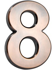 Číslo MagicHome "8" domové, s lepiacou páskou, bronzové, popisné, 70x100 mm, ABS