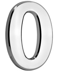 Číslo MagicHome "0" domové, s lepiacou páskou, strieborné, popisné, 70x100 mm, ABS
