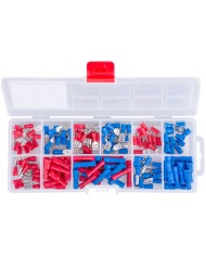 Sada elektrikárskych konektorov Strend Pro TS411, na káble, s bužírkou, 144 ks