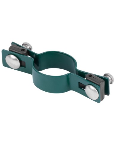 Objímka Strend Pro EUROSTANDARD, 60 mm, priebežná, zelená, Zn+PVC, RAL6005, na okrúhly stĺpik