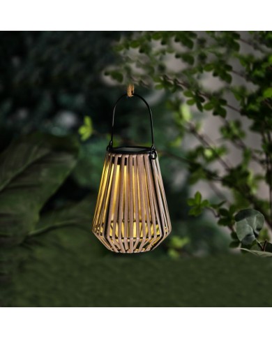 Lampa Strend Pro Garden, solárna, LED, závesná, ratan, 12x12x24 cm