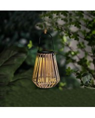 Lampa Strend Pro Garden, solárna, LED, závesná, ratan, 12x12x24 cm