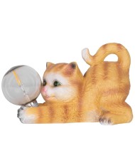 Dekorácia Strend Pro Garden, mačiatko, 26x12,50x15 cm, polyresin, solar