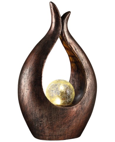 Dekorácia Strend Pro Garden, Namaste, 17,2x9,5x29 cm, polyresin, sklo, solárna