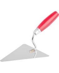 Lyžica murárska Strend Pro Premium, s drevenou rúčkou a kovovým ukončením, trojuholník 160 mm, 1 mm, nerez