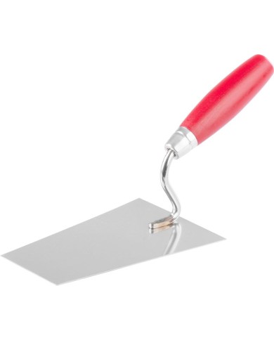 Lyžica murárska Strend Pro Premium, s drevenou rúčkou a kovovým ukončením, 160 mm, 0,9 mm, nerez