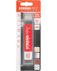 Tuha Strend Pro Premium, náhradná, pre tesársku ceruzku, značkovacia, 6 ks, čierna, 120 mm