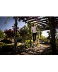 Rebrík Strend Pro, 4 priečkový, drevené štafle, 1,30 m, max. 150 kg