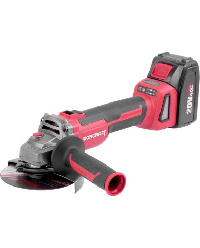 Brúska Worcraft CAG-S20LiBH ShareSYS, 125 mm, uhlová, SET v kufri, s batériou a nabíjačkou, 1x 4.0 Ah, bezuhlíková