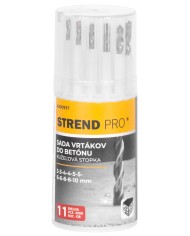 Sada vrtákov Strend Pro, do betónu, valcová stopka, 13,3x5,4x5,4 cm, bal. 11 ks