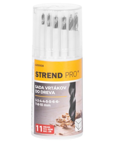 Sada vrtákov Strend Pro, do dreva, 13,3x5,4x5,4 cm, bal. 11 ks