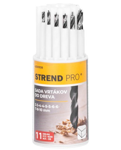 Sada vrtákov Strend Pro, do dreva, 13,3x5,4x5,4 cm, bal. 11 ks