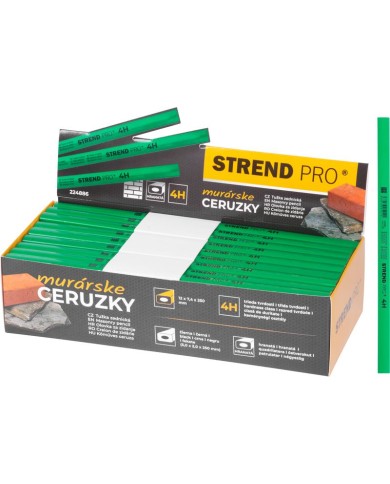 Ceruzka Strend Pro, murárska, 250 mm, čierna tuha, hranatá, na kameň