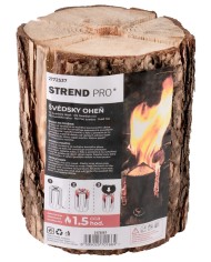 Švédsky oheň Strend Pro WOODSON, prenosné ohnisko, prírodný varič, poleno na varenie, kempovanie, táborák, 1 hod