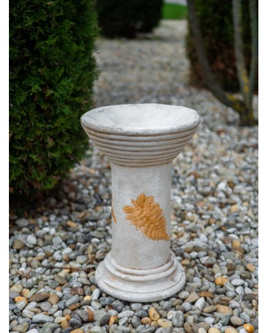 Dekorácia MagicHome, podstavec vysoký, krémový, keramika, 25,5x25,5x41 cm