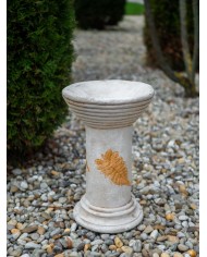 Dekorácia MagicHome, podstavec vysoký, krémový, keramika, 25,5x25,5x41 cm