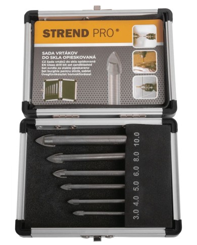 Sada vrtákov Strend Pro, do skla, bal. 6 ks