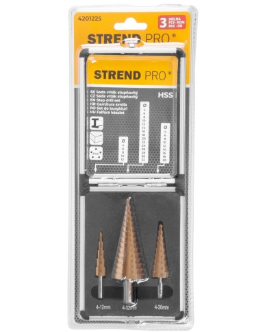 Sada vrtákov Strend Pro, stupňovitých, bal. 3 ks