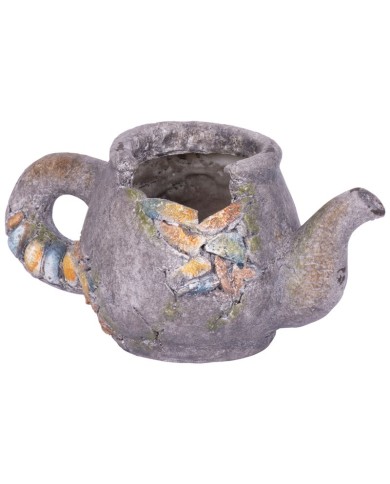 Dekorácia MagicHome, Črepník - kvetináč, mozaika, keramika, 28,5x15,5x15 cm