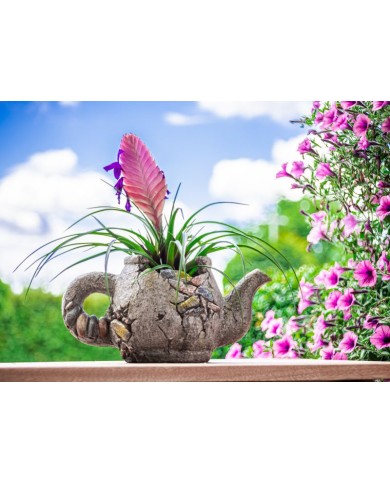 Dekorácia MagicHome, Črepník - kvetináč, mozaika, keramika, 28,5x15,5x15 cm