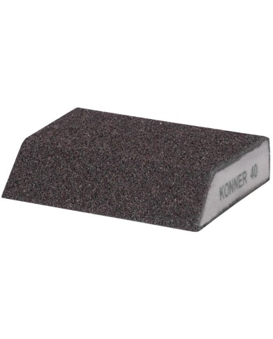 Huba KONNER G40, brúsna špongia, 125x90x65x25 mm, skosená