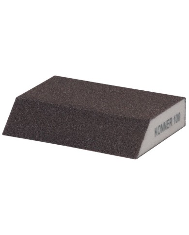 Huba KONNER P100, brúsna špongia, 125x90x65x25 mm, skosená