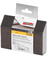 Huba KONNER P100, brúsna špongia, 125x90x65x25 mm, skosená