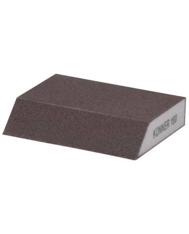 Huba KONNER G180, brúsna špongia, 125x90x65x25 mm, skosená