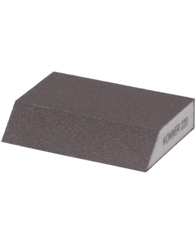 Huba KONNER G220, brúsna špongia, 125x90x65x25 mm, skosená