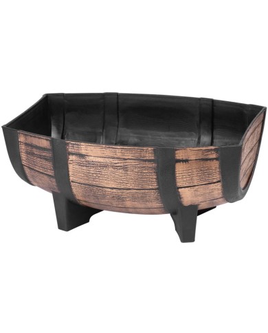 Kvetináč Strend Pro, Woodeff, 29x41x19 cm, zlatý, barel