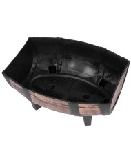 Kvetináč Strend Pro, Woodeff, 29x41x19 cm, zlatý, barel