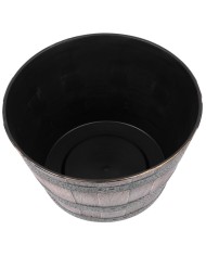 Kvetináč Strend Pro Woodeff, 39x23 cm, zlatý, efekt dreva