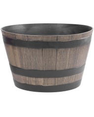 Kvetináč Strend Pro, Woodeff, 52x32 cm, šedý, efekt dreva, barel