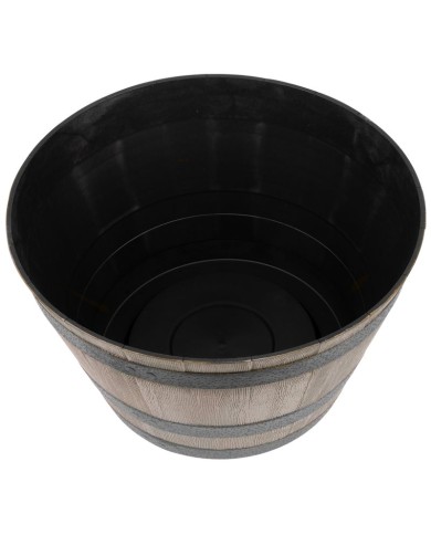 Kvetináč Strend Pro, Woodeff, 52x32 cm, šedý, efekt dreva, barel