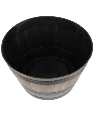 Kvetináč Strend Pro, Woodeff, 52x32 cm, šedý, efekt dreva, barel