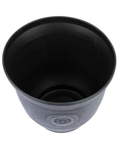 Kvetináč Strend Pro, efekt kovu, zelený, 25x30 cm