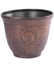 Kvetináč Strend Pro, efekt kovu, medený, 25x30 cm