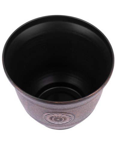 Kvetináč Strend Pro, efekt kovu, medený, 25x30 cm