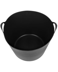 Vedro Strend Pro Flexi, čierne, stavebné, s ušami, 46,5x37 cm, 42 lit.