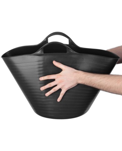 Vedro Strend Pro Flexi, čierne, stavebné, s ušami, 46,5x37 cm, 42 lit.