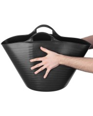 Vedro Strend Pro Flexi, čierne, stavebné, s ušami, 46,5x37 cm, 42 lit.