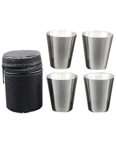 Štamperlíky MagicHome, sada, nerez, v koženkovom puzdre, 4x30 ml