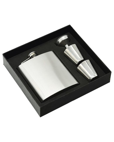 Ploskačka MagicHome, sada, 2x30 ml štamperlíky, lievik, nerez, darčekové balenie