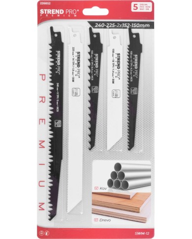 Listy do chvostovej píly Strend Pro Premium, sada, mix, 5 ks